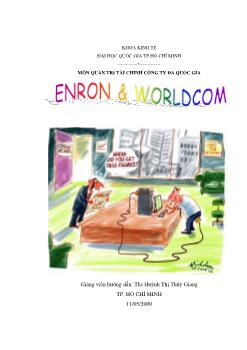 Tiểu luận Quá trình hình thành, phát triển và nguyên nhân sụp đổ của Enron và Worldcom
