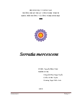 Tiểu luận Serratia mercescens