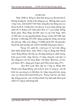 Báo cáo Phân tích các yếu tố đầu vào và đầu ra của Công ty Bóng đèn Phích nước Rạng Đông