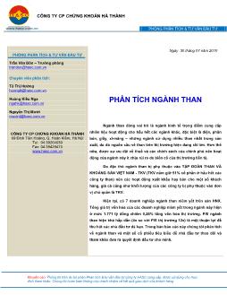 Báo cáo Phân tích ngành than – triển vọng trong tương lai