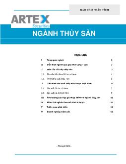 Báo cáo Phân tích ngành thủy sản -Triển vọng phát triển ngành