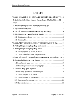 Báo cáo Thực tập tại công ty Cổ phần Dịch vụ Kỹ thuật