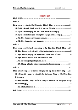 Báo cáo Thực tập tại công ty Cổ phần tập đoàn Thành Hưng