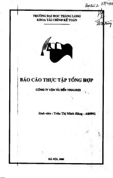 Báo cáo Thực tập tại công ty vận tải biển VINALINES