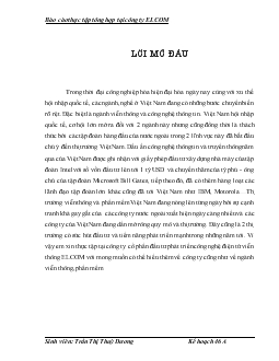 Báo cáo Thực tập tông hợp tại công ty ELCOM