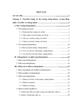 Chuyên đề Áp dụng phương pháp trung bình-phương sai trong hoạt động phân tích và quản lý danh mục đầu tư