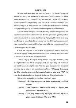 Chuyên đề Giải pháp tăng cường huy động vốn của công ty cổ phần phát triển đầu tư công nghệ FPT