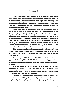 Chuyên đề Giải pháp thực hiện việc chuyển đổi hệ thống quản lý chất lượng theo tiêu chuẩn ISO 9002 (1996) sang hệ thống quản lý chất lượng theo tiêu chuẩn ISO 9001 (2000) tại Công ty Cơ khí Hà Nội