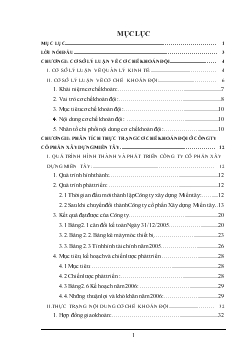 Chuyên đề Hoàn thiện cơ chế khoán đội tại Công ty Cổ phần xây dựng Miền tây