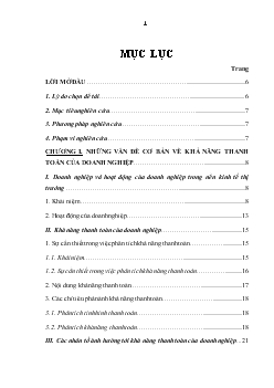 Chuyên đề Nâng cao khả năng thanh toán tại công ty cổ phần điện tử Giảng Võ