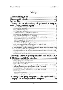 Chuyên đề Nâng cao năng lực cạnh tranh của Công ty cung ứng nhân lực quốc tế và thương mại SONA trong xuất khẩu hàng hoá