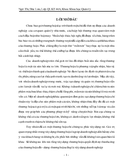 Chuyên đề Thực trạng xây dựng thương hiệu tại công ty Internet Viettel