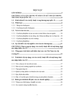 Đề án Những định hướng và giải pháp vượt rào cản kỹ thuật của mặt hàng thuỷ sản xuất khẩu Việt Nam