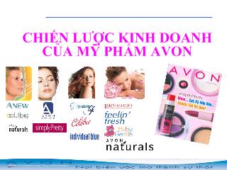 Đề tài Chiến lược kinh doanh của mỹ phẩm avon