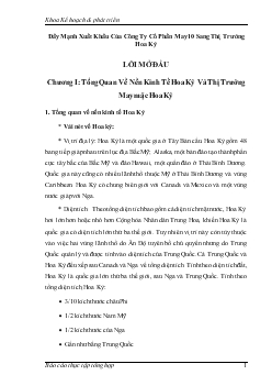 Đề tài Đẩy mạnh xuất khẩu của công ty cổ phần may 10 sang thị trường Hoa Kỳ