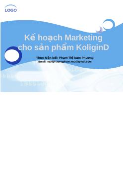 Đề tài Kế hoạch Marketing cho sản phẩm KoliginD