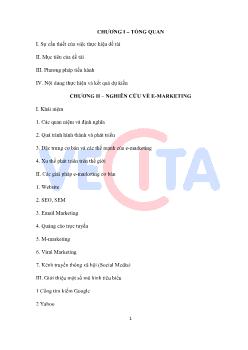 Đề tài Nghiên cứu về hoạt động của E-Marketing trong thương mại điện tử