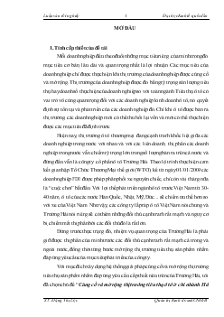 Luận văn Củng cố và mở rộng thị trường tiêu thụ ô tô ở chi nhánh Hà Nội công ty cổ phần ô tô Trường Hải