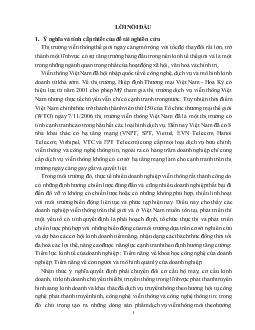 Luận văn Hoàn thiện chiến lược ngành kinh doanh dịch vụ viễn thông của Tổng công ty truyền thông đa phương tiện giai đoạn 2006-2010