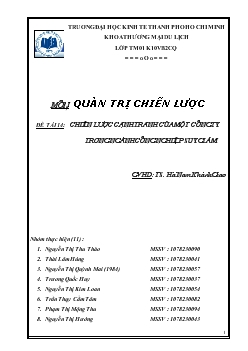 Tiểu luận Chiến lược cạnh tranh của Công ty Samsung Vina