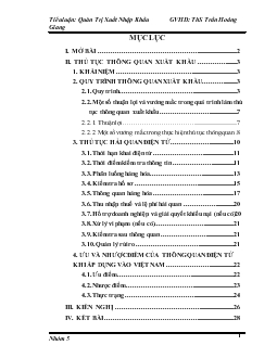 Tiểu luận Quản trị xuất nhập khẩu