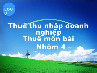 Tiểu luận Thuế thu nhập doanh nghiệp - Thuế môn bài