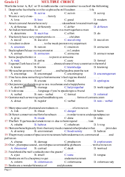 150 câu trắc nghiệm Tiếng Anh ôn thi Đại học ( Có đáp án )