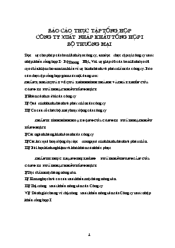 Báo cáo Thực tập tổng hợp Công ty xuất nhâp khẩu tổng hợp I Bộ thương mại