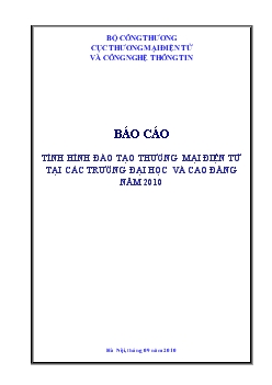 Báo cáo Tình hình đào tạo thương mại điện tử tại các trường đại học và cao đẳng năm 2010