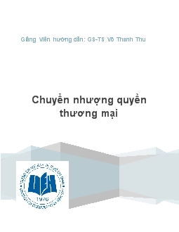 Đề tài Chuyển nhượng quyền thương mại