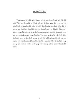 Đề tài Kiềm chế lạm phát và chống lạm phát ở nước ta