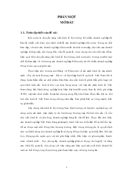 Đề tài Phân tích tình hình sử dụng vốn sản xuất kinh doanh của công ty cà phê Việt Thắng