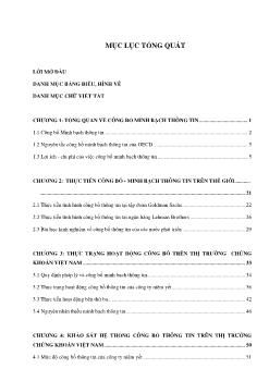 Đề tài Thực trạng hoạt động công bố trên thị trường chứng khoán Việt Nam