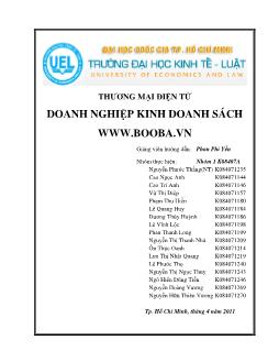 Đề tài Thuơng mại điện tử - Doanh nghiệp kinh doanh sách Booba.vn