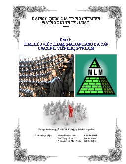 Đề tài Tìm hiểu việc tham gia bán hàng đa cấp của sinh viên Đại học Quốc gia thành phố Hồ Chí Minh