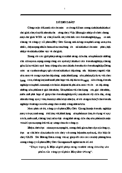 Khóa luận Thực trạng và một số giải pháp nâng cao khả năng tiêu thụ sản phẩm của công ty cổ phần May Đức Giang