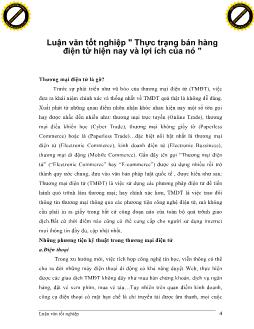 Luận văn Thực trạng và giải pháp thúc đẩy hoạt động bán hàng thương mại điện tử ở Việt Nam
