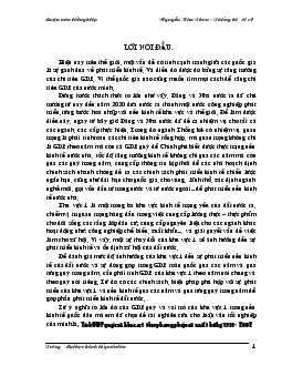 Luận văn Tính GDP quý của khu vực 1 theo phương pháp sản xuất thời kỳ 1999 - 2002