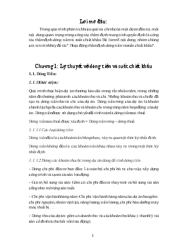 Tiểu luận Hoạt động thẩm định dòng tiền và suất chiết khấu