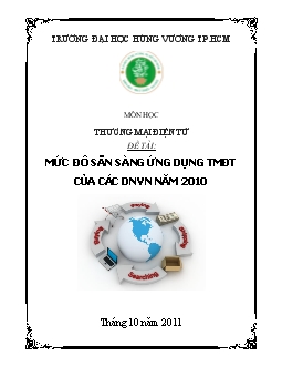 Tiểu luận Mức độ sẵn sàng ứng dụng thương mại điện tử của các doanh nghiệp Việt Nam năm 2010