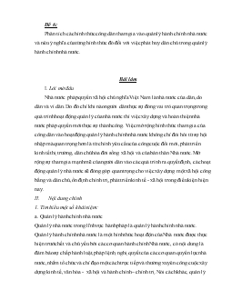 Tiểu luận Phân tích các hình thức công dân tham gia vào quản lý hành chính nhà nước và ý nghĩa của từng hình thức đó