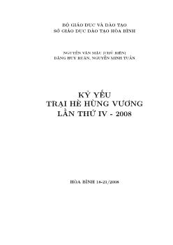 Tuyển tập kỷ yếu toán học Olympic trại hè Hùng Vương năm 2008