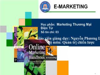 Bài giảng Marketing Thương Mại Điện Tử