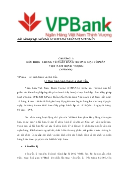 Báo cáo Thực trạng tín dụng và tình hình thu hút khách hàng tại VPbank - Chi nhánh Sài Gòn phòng giao dịch Bùi Hữu Nghĩa