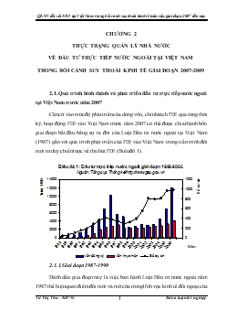 Đề tài Quản lý nhà nước đối với FDI tại Việt Nam trong bối cảnh suy thoái kinh tế toàn cầu giai đoạn 2007 đến nay