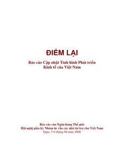 Báo cáo Cập nhật Tình hình Phát triển Kinh tế của Việt Nam tháng 6/2008