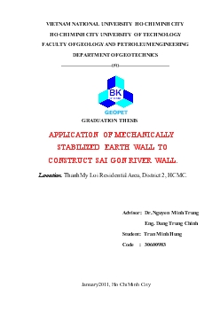 Đồ án Application of mechanically stabilized earth wall to construct sai gon river wall