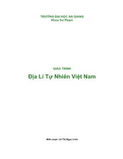 Giáo trình Địa lí tự nhiên Việt Nam