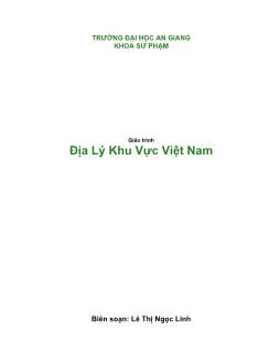Giáo trình Địa lý khu vực Việt Nam