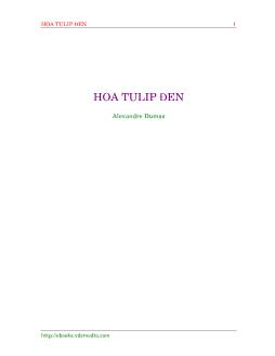 Ebook Hoa Tulip Đen - Alexandre Dumas